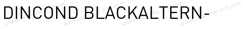 DINCOND BLACKALTERN字体转换